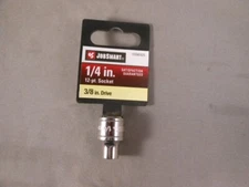 New JobSmart 1/4" SAE 12 Point Chrome Shallow Socket 3/8" Drive 1038325