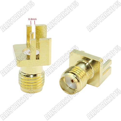 20x Connettore a flangia larga attacco bordo PCB femmina jack di lancio SMA .0315'' (0,8mm) - Foto 1 di 6