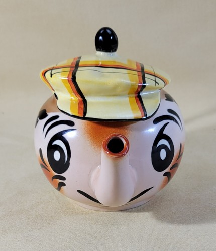 Vintage MCM English Wade & Heath Porcelain Andy Capp Style Teapot, Salt & Pepper - Picture 7 of 24
