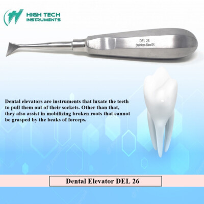Dental Root Tip Elevator Oral Surgery Luxating Loosening Tooth Extraction DEL 26