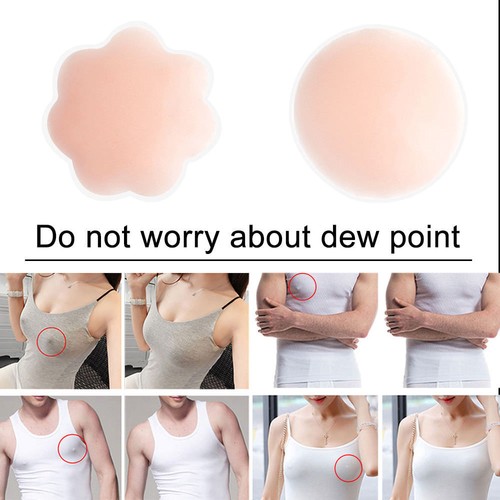 2 PCS Nippleless Cover Pasties Women Reusable Adhesive Silicone Nipple - Picture 7 of 18
