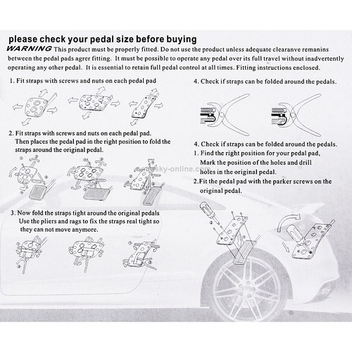 Juego de almohadillas de pedal de pie antideslizante para camión y coche - Imagen 6 de 8