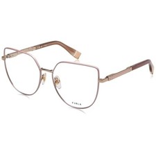 Furla Women's Cat-Eye 55mm Eyeglasses Frames Shiny Red Gold VFU673-0E59