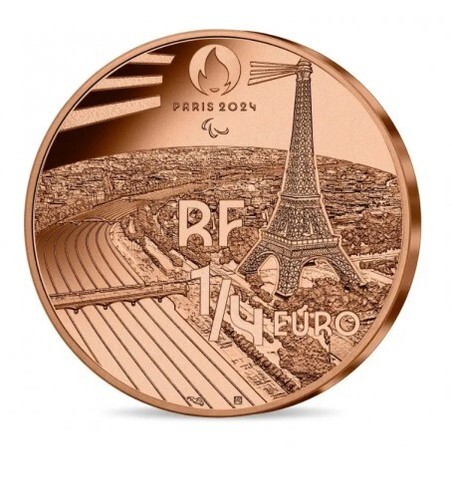 France 2023 PARIS 2024 Olympic Games 1/4€ 4 coins Golf Breaking Gymnastics Bask - Picture 2 of 6