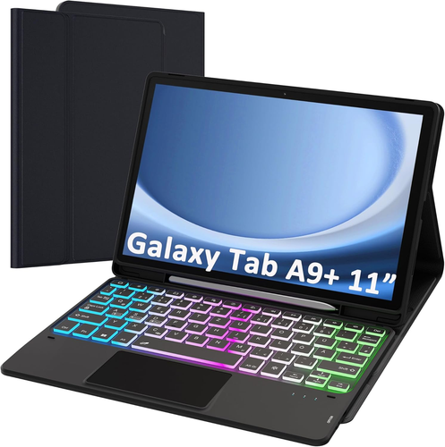 ROOFEI Für Samsung Tab A9+ plus 11 Zoll Hülle Mit Tastatur: Galaxy Tab A9+ 5G Ta - Afbeelding 11 van 12