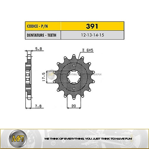 FÜR HONDA CRM 125 VON 1990 BIS 2000 STAHLRITZEL SUNSTAR SCHRITT 520 - 13 ZÄHNE