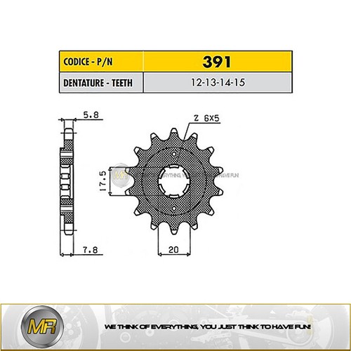 PER HONDA CRM 125 DA 1990 A 2000 PIGNONE IN ACCIAIO SUNSTAR PASSO 520 - 13 DENTI - Foto 1 di 1