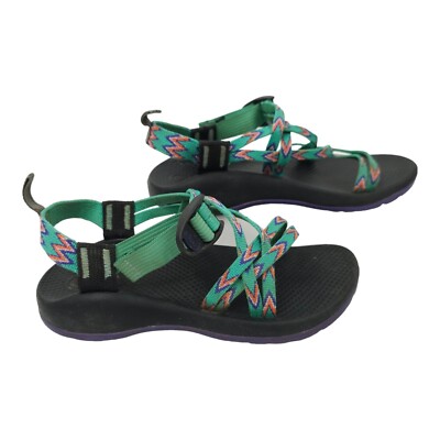 Chaco ZX1 Ecotread Sports Sandals Kids Size 4 Mint Leaf Green