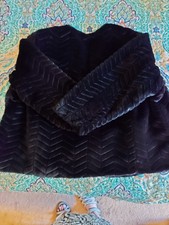 Joujou Black Fur Jacket 100% Vegan 3/4 Sleeves New With Tag 3xl