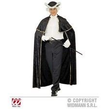 Samt Umhang Cape schwarz Jabot Karneval Venedig venezianischer Edelmann Kostüm