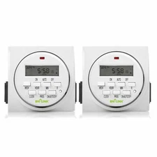 BN-LINK 7 Day Digital LCD Electric Programmable Timer Outlet Switch Dual Outlet