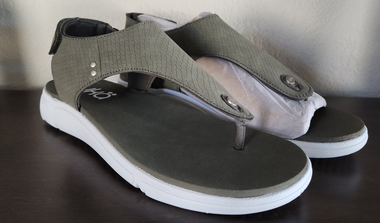 Ryka Margo Lifestyle Green Suede Size 9.5M Women NIB Thong Sandal Comfort  Strap | eBay