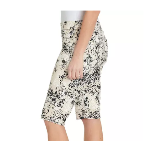 Nine West Damen Heidi zum Anziehen Skimmer Stein abstrakt Katzendruck Größe 6 - Bild 2 von 6