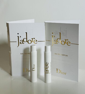 New DIOR J ADORE 2xSAMPLE SPRAY TRAVEL PERFUME 1 ML 0.03 FL Oz. (Set of 2 VIALS)