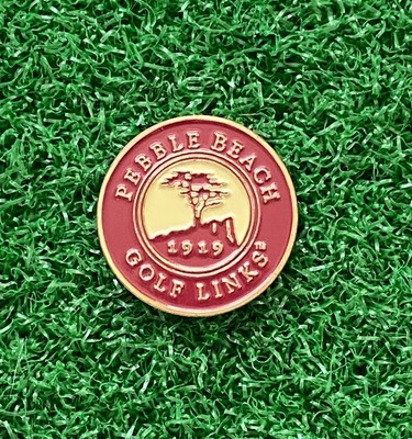 Pebble Beach Golf Links 1919 Clubhouse Golf Ball Marker & Clip