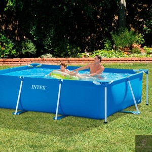 Piscine Hors Sol Tubulaire Rectangulaire Jardin Liner Intex 300 X 2