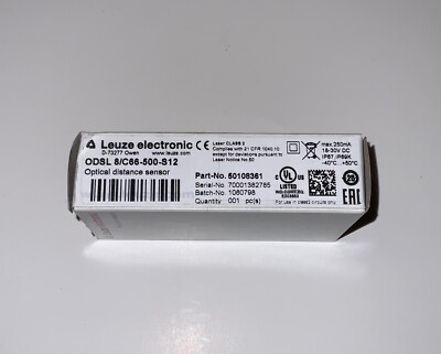 *NEW* LEUZE ODSL 8/C66-500-S12 OPTICAL DISTANCE SENSOR PART# 50108361
