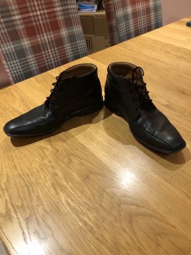 Clarks FlexLight Mens Black Leather Ankle Boots, Lace Up Style, UK 9.5 G EU 43.5