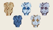 Baby Grow With Me Kimono Long Sleeve 0-3 Month