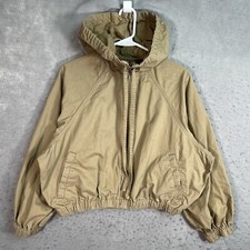 Unqlo X Jw Anderson Jacket Womens Xs Beige Hoodie Cropped Full Zip