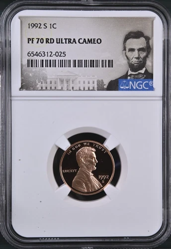 💯 1992-S LINCOLN CENT PF70 ULTRA CAMEO PORTRAIT LABEL TOP POP NGC VALUE $95💰