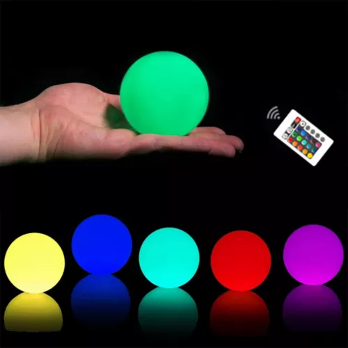 Floating Pool Lights 16 Colors Pond LED Ball Lights Hot Tub Lights with Remote - Picture 8 of 12