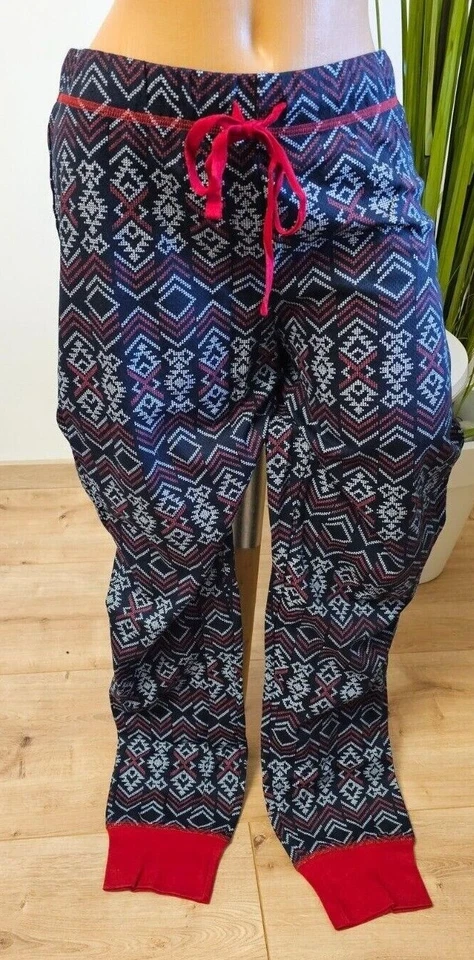 Schiesser Set Pyjama Socken 36 S 38 M 40 L 42 XL blauschwarz rot Schlafanzug - Bild 2 von 4