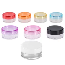 50Pcs Cosmetic Empty Jar Pot Eyeshadow Makeup Face Cream Lip Balm Container 3g