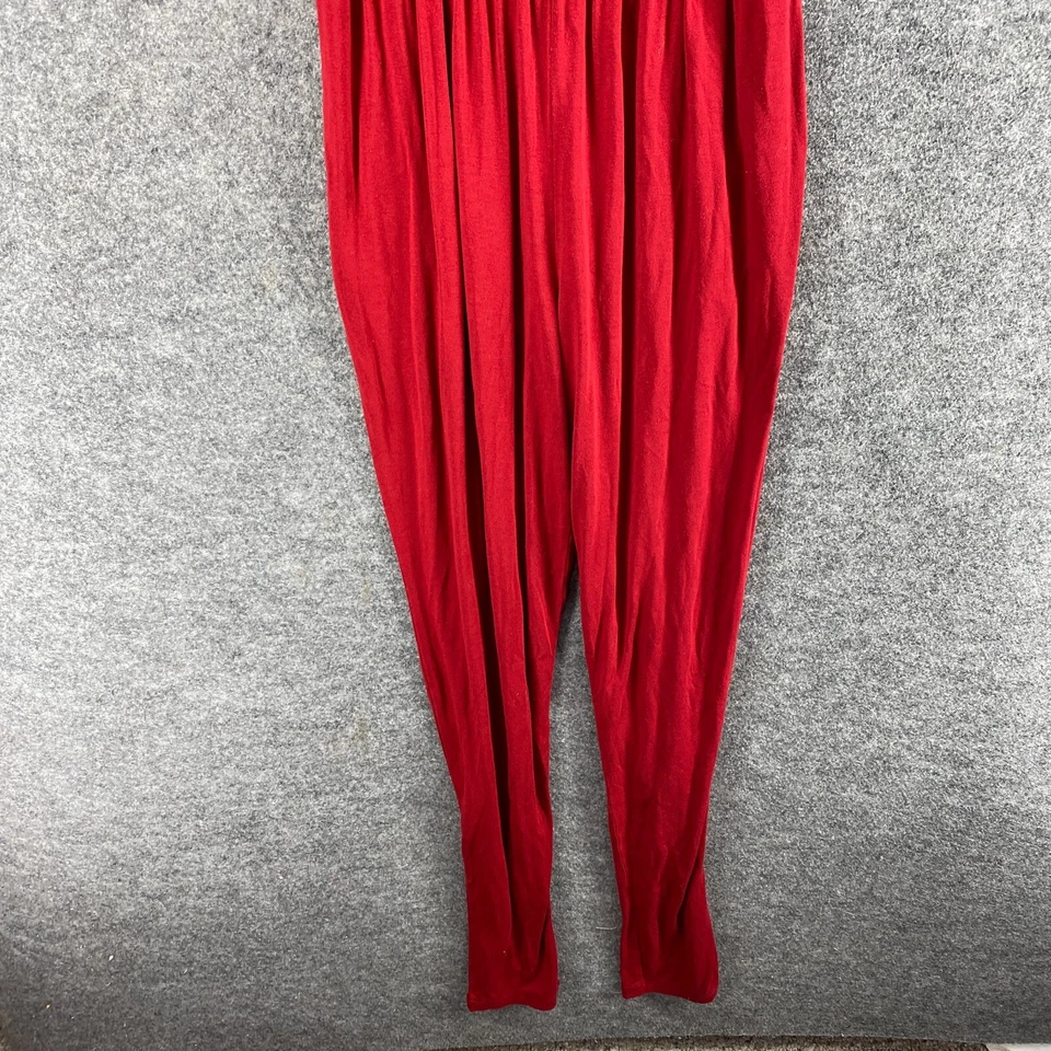 Mono Max Studio Mujer M Mediano Rojo Cuello en V Sin Mangas Ajustado Informal Sólido Foto 4 de 4