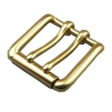1pc Replacement Solid Brass Belt Buckle Double Prong Roller Fits 1-1/2" Wide