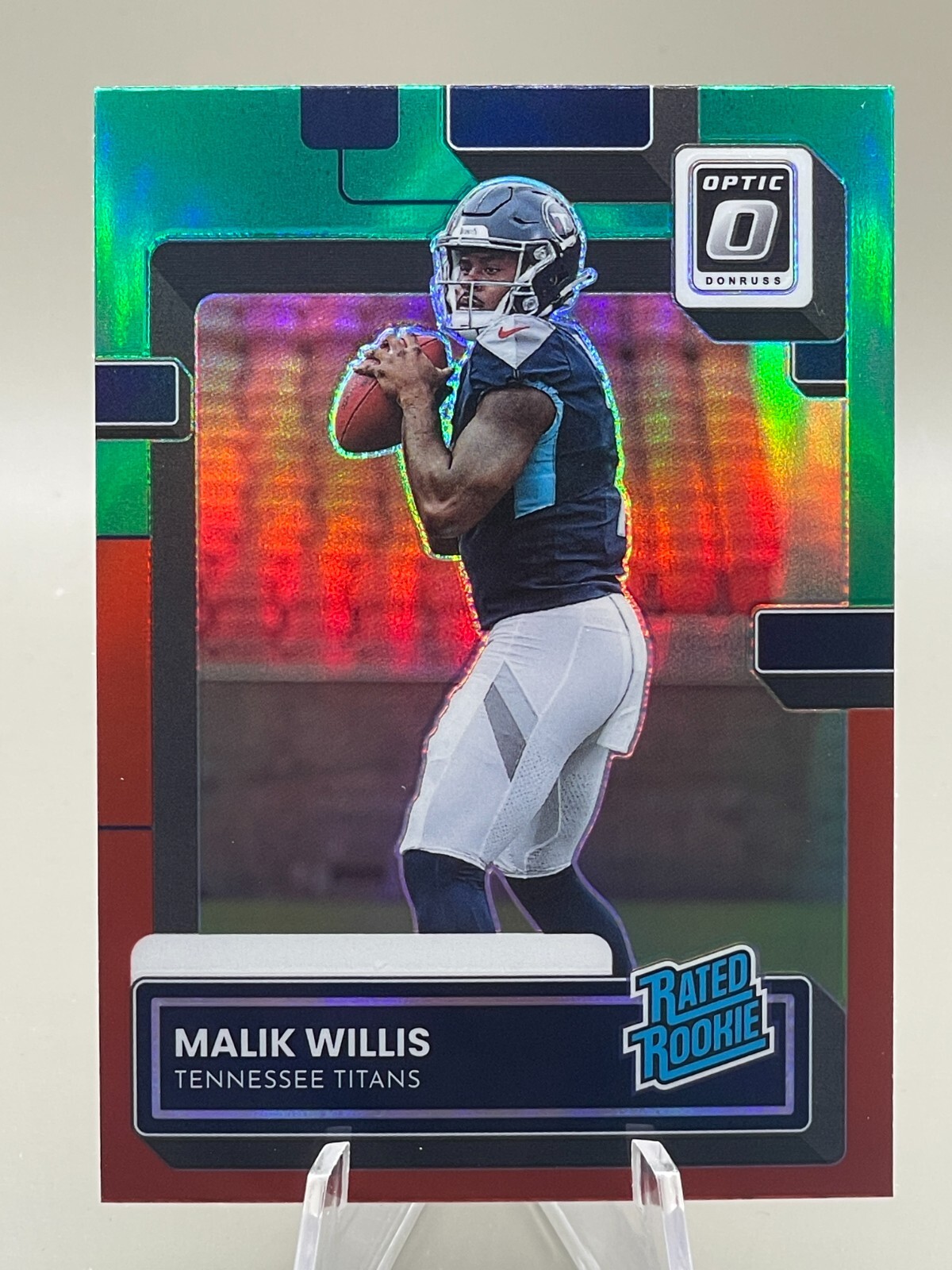 2022 Donruss #P-303 - Malik Willis RC (Optic Preview Red Green Prizm)