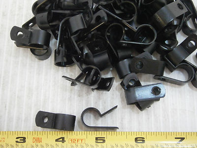 Richco N6B Cable Clamps .375'' ID .375'' Wide Nylon Black Lot of 50 #2472