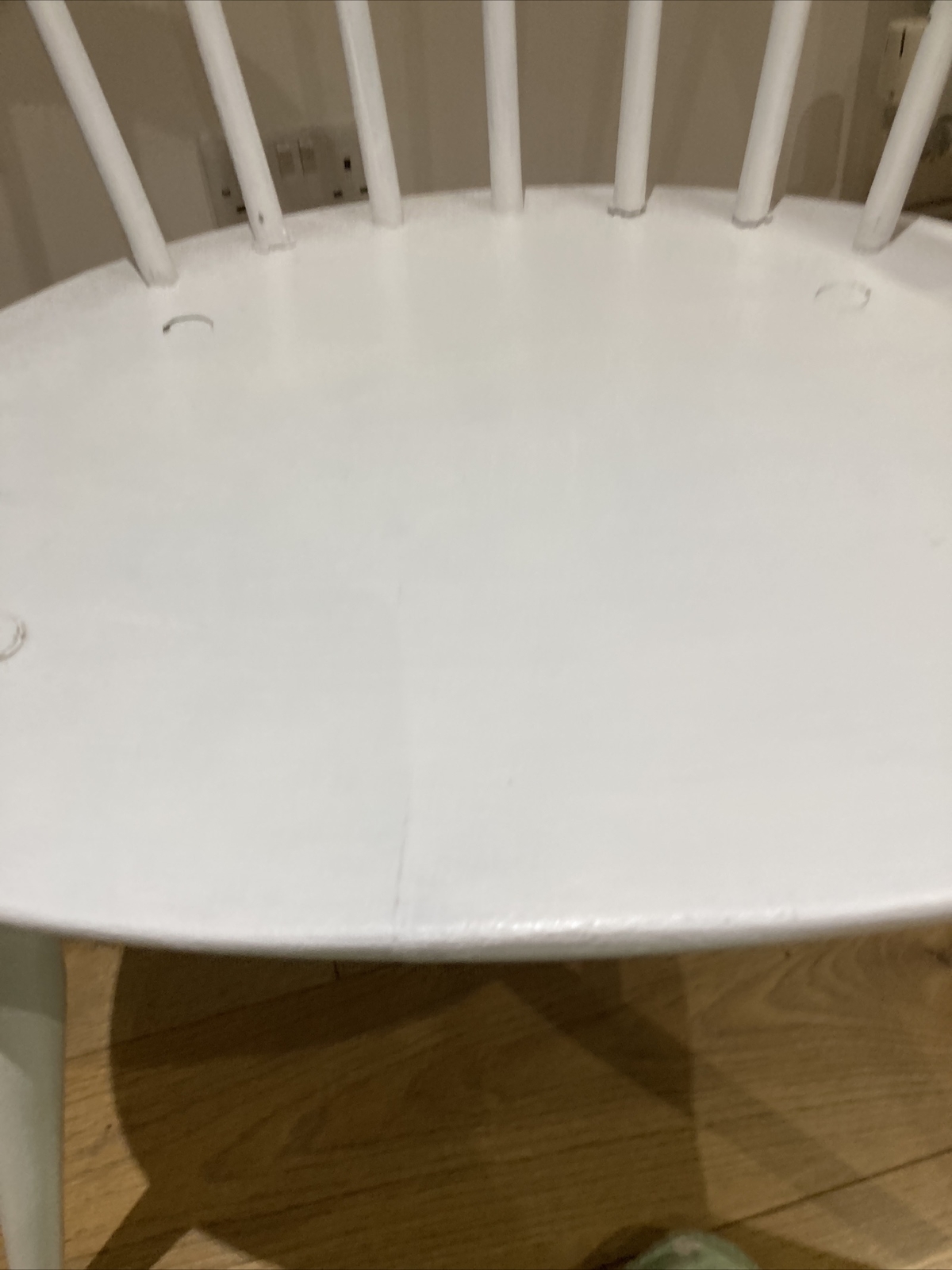 VINTAGE MID-CENTURY/1960s ERCOL WHITE COW HORN CHAIR WITH GINGHAM TIE-ON CUSHION 10