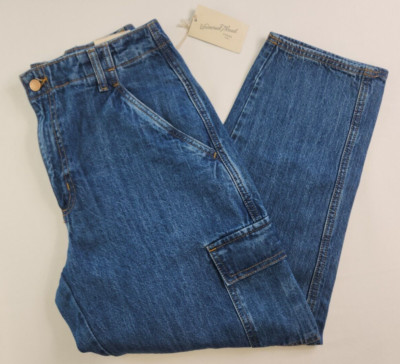 Universal Thread Womens Medium Blue Tapered Leg Boyfriend Jeans Size 14 Slim