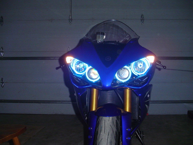Yamaha R1 Red Headlights