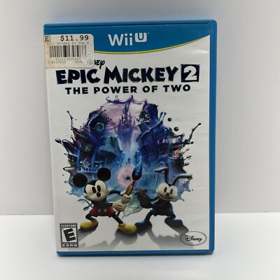 Disney Epic Mickey 2: The Power of Two (Nintendo Wii U, 2012) Complete CIB