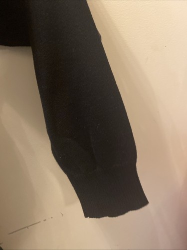 Jersey negro Schott NYC para hombre talla grande algodón/lana manga larga - Imagen 11 de 11