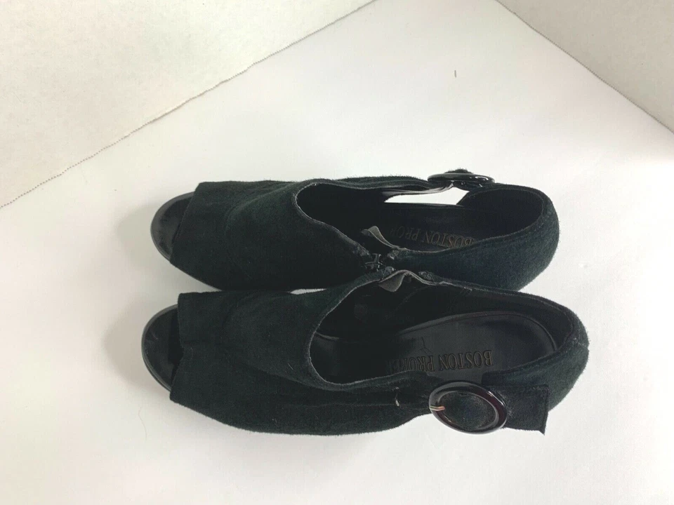 Boston Proper Mujer 8.5 M Negro Peep Toe Caprichoso Romántico Zapatos de Bomba 4 pulgadas Foto 2 de 4