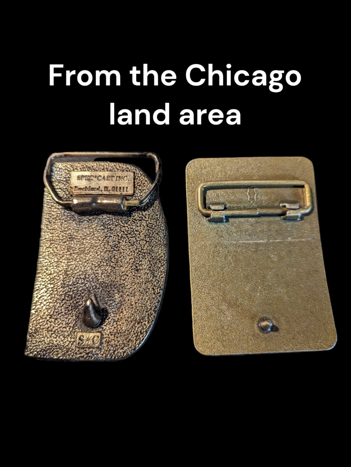 HEAVY EQUIPMENT BELT BUCKLE TWO BUCKLES, Free Shipping