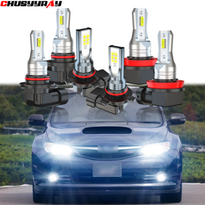 For 2008-2011 Subaru Impreza 6X 6000K Combo LED Headlight+Fog Light Bulbs Kit