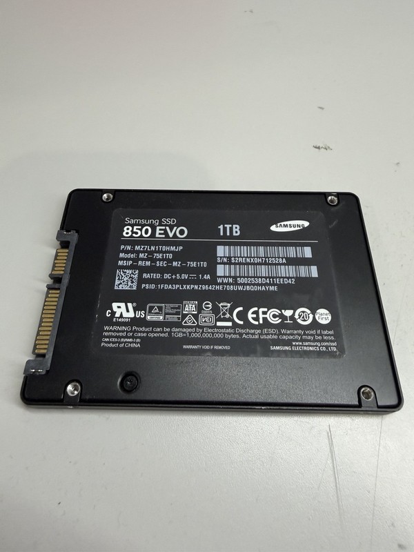 Samsung 850 EVO 1TB 2.5" SATA III Internal SSD (MZ-75E1T0) - Tested / Healthy