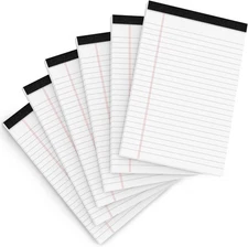 Legal Pads 5x8 Inch Writing Pads for Office Note Pads 5x8 for Work 80 GSM Paper 