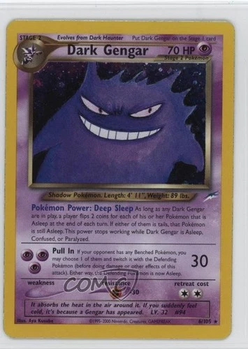 Dark Gengar Holo Pokemon Neo Destiny #6 2002
