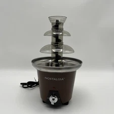Nostalgia Electrics Chocolate Fountain Machine 3 Tier Brown Fondue