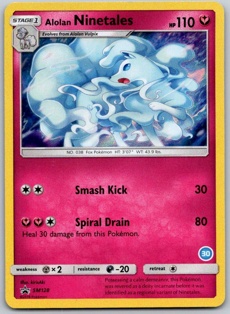 Alolan Ninetales Holo Promo SM Promos SM128 NM