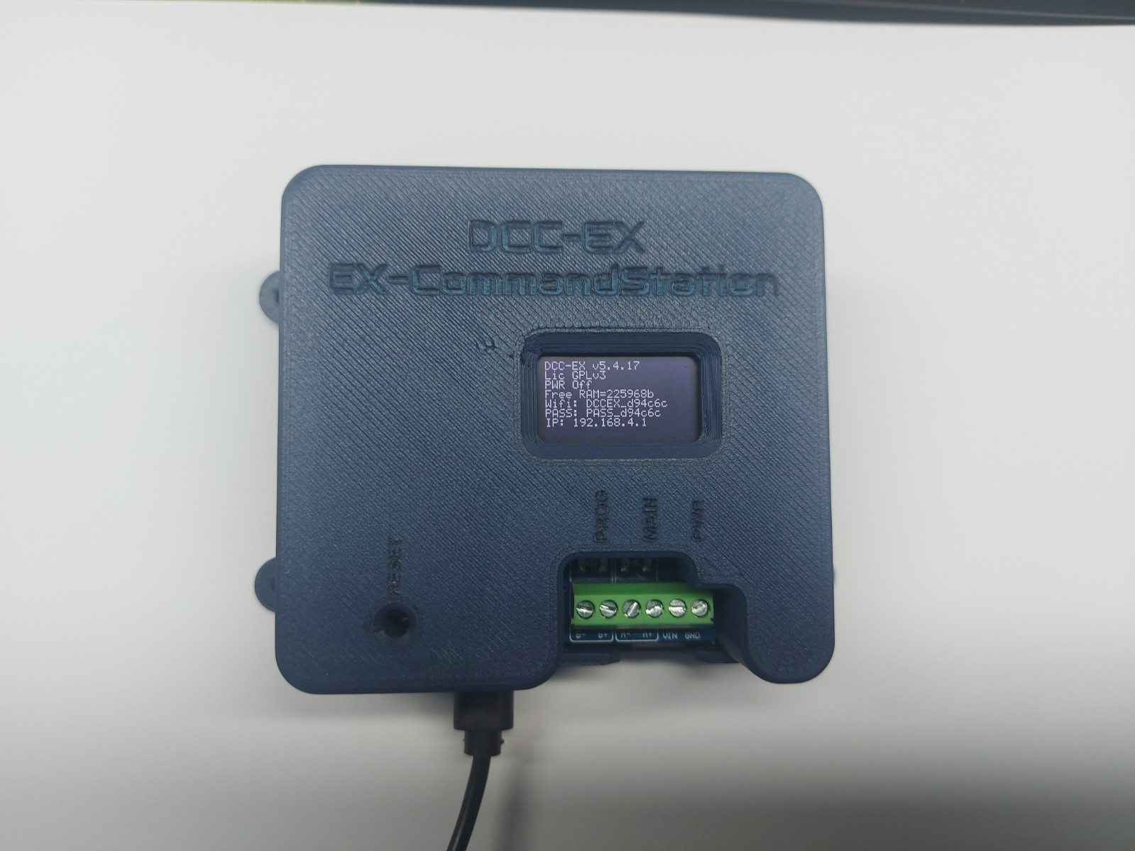 DCC-EX model railway train controller. Default software installed. DIY version