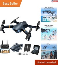 Portable 1080P FPV Drone with One-Key Start  Safe  Easy for All Skill Levels