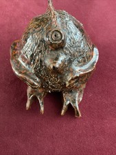 Folk art , vintage ,Martin Brothers Inspired alien pottery rare unique one off