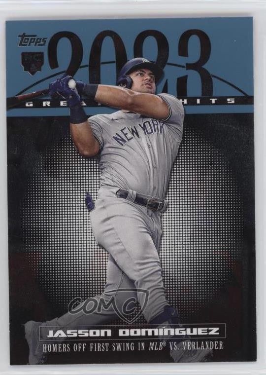 2024 Topps Series 1 2023 Greatest Hits Blue Jasson Dominguez Domínguez 09nc
