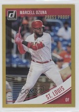 2018 Panini Donruss Variations Press Proof Gold 55/99 Marcell Ozuna #134 2yq